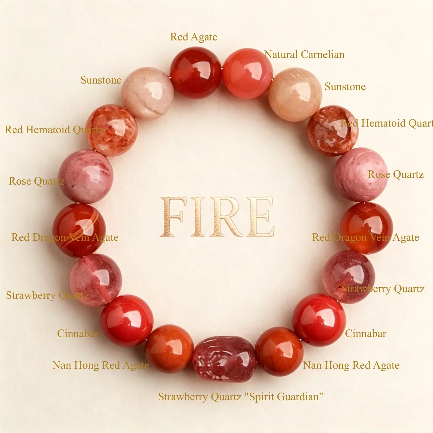 THE WILDFIRE | Fire Element Crystal Bracelet