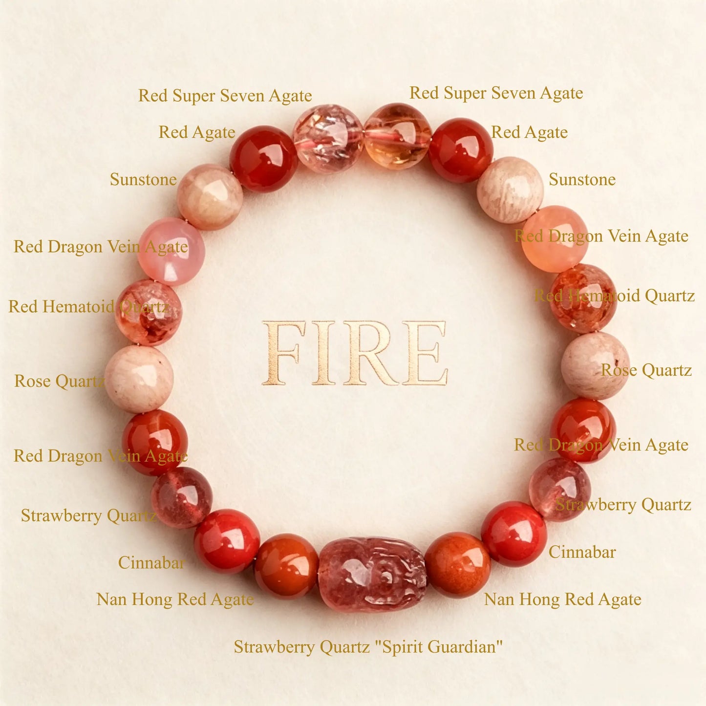 THE WILDFIRE | Fire Element Crystal Bracelet