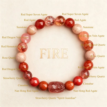 THE WILDFIRE | Fire Element Crystal Bracelet