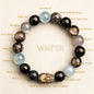 THE DEPTH Crystal Bracelet - Water Energy Natural Stone Beads Detail View | JeraVales
